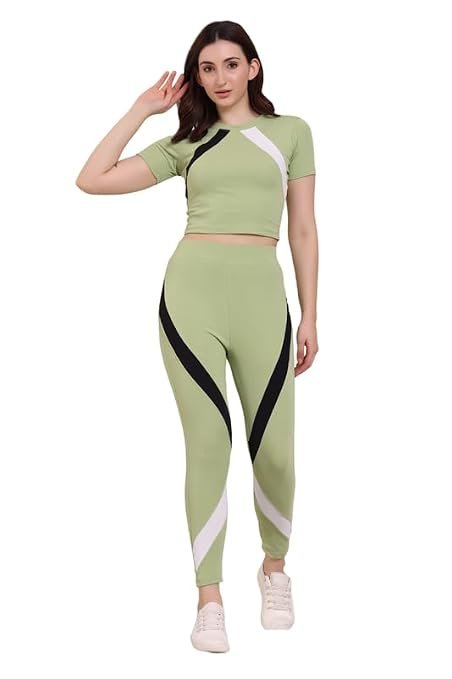 Tracksuit for Woman Round Neck Top & Bottom Set