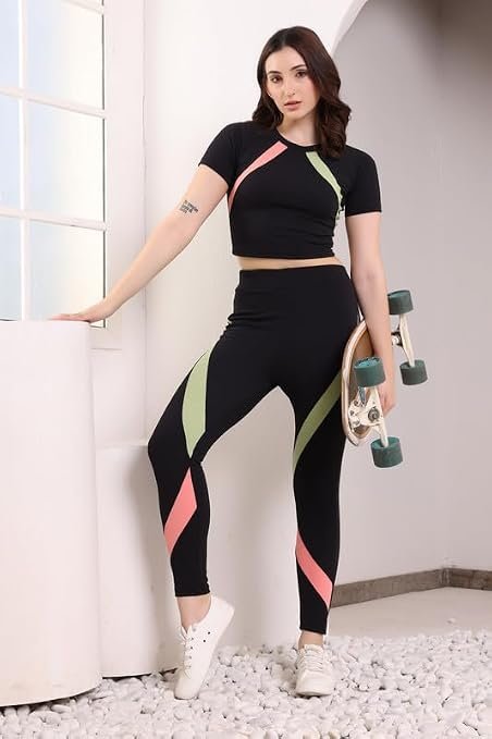 Tracksuit for Woman Round Neck Top & Bottom Set