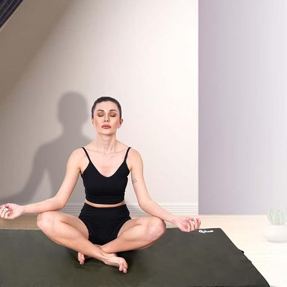 Fitness PVC Leatherette Yoga Mat 10mm Thick