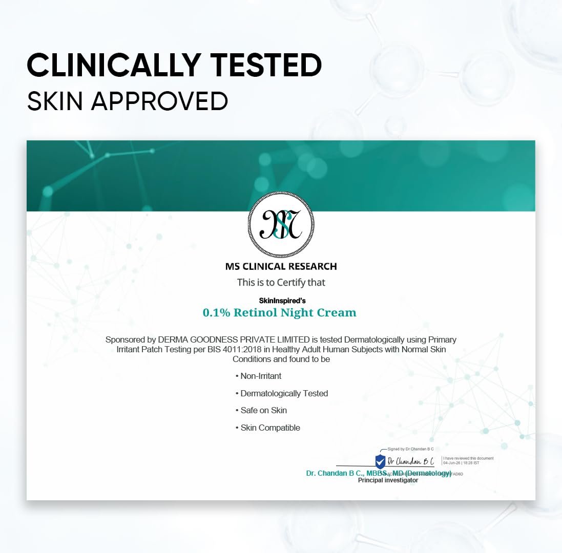 SkinInspired Retinol Night Cream For Wrinkles & Anti-Aging