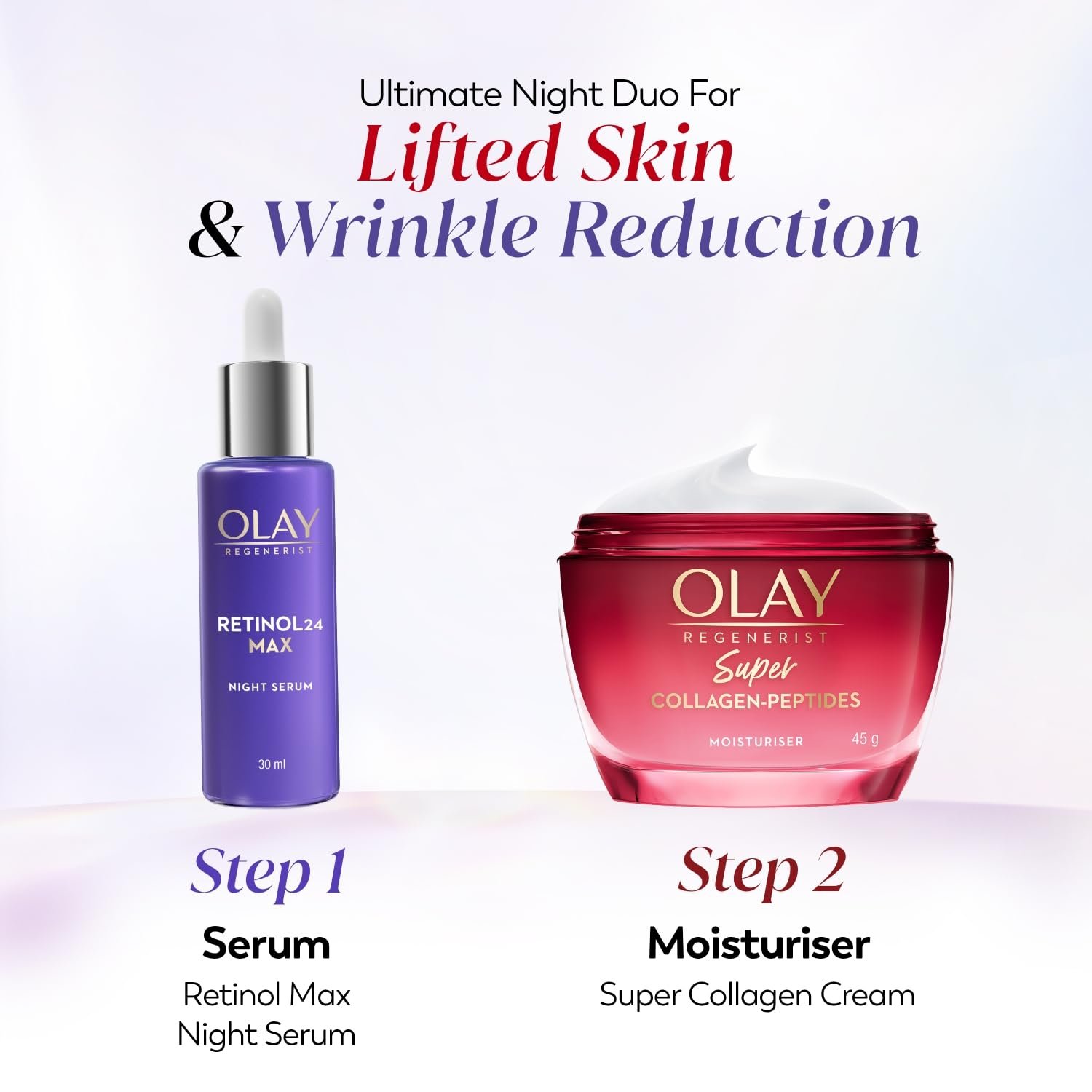 Olay Retinol 24 Max Night Serum l Visibly Reduces Fine Lines in 7 Nights