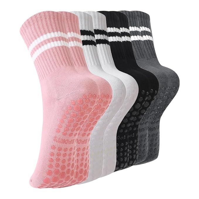 2 Pairs Yoga Socks for Women, Anti-slip, Anti-odor Sport Sock
