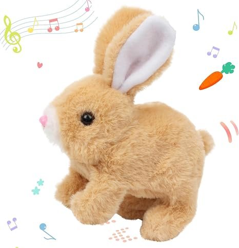 Hopping Walking Toy with Sounds, Wiggling Tail