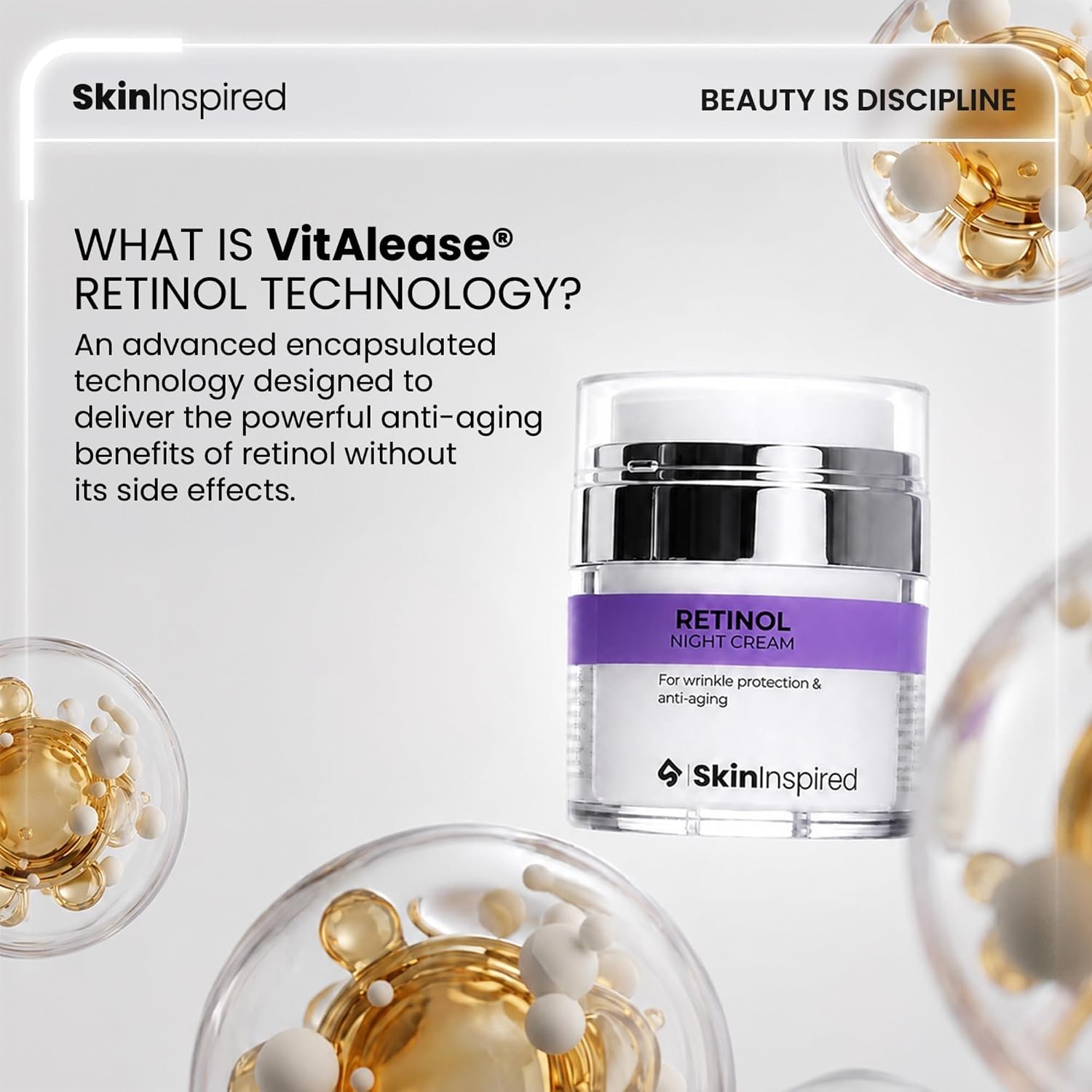 SkinInspired Retinol Night Cream For Wrinkles & Anti-Aging