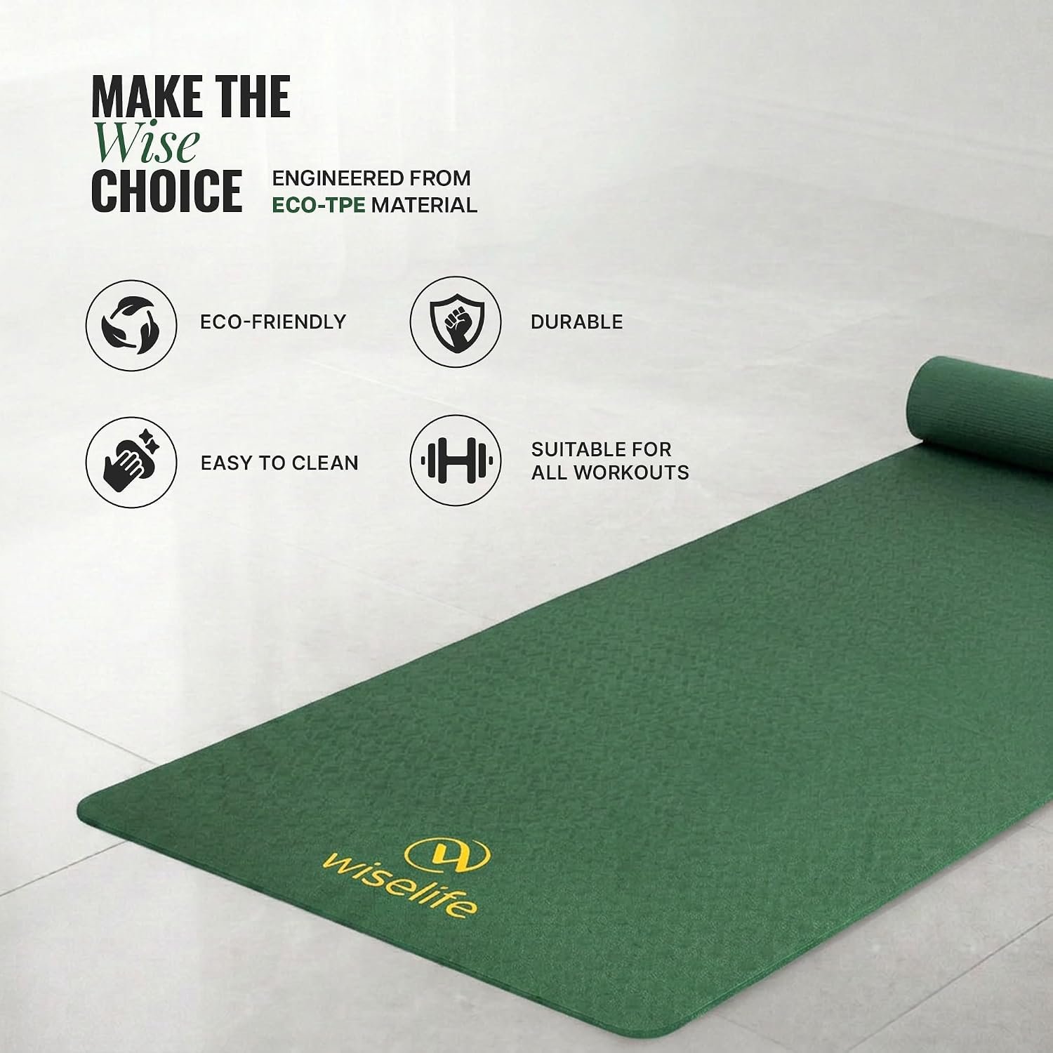 WiseLife Classic Eco-TPE 10 MM Yoga Mat