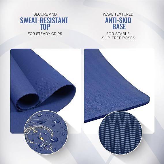 WiseLife Grande XL 6 MM TPE Yoga Mat for Men & Women