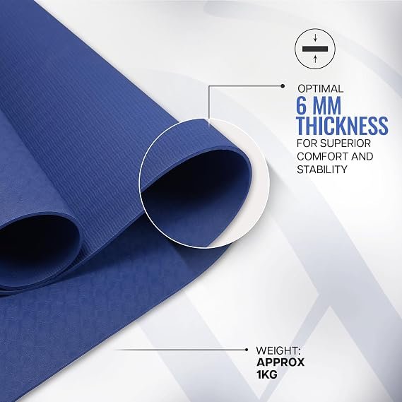 WiseLife Grande XL 6 MM TPE Yoga Mat for Men & Women