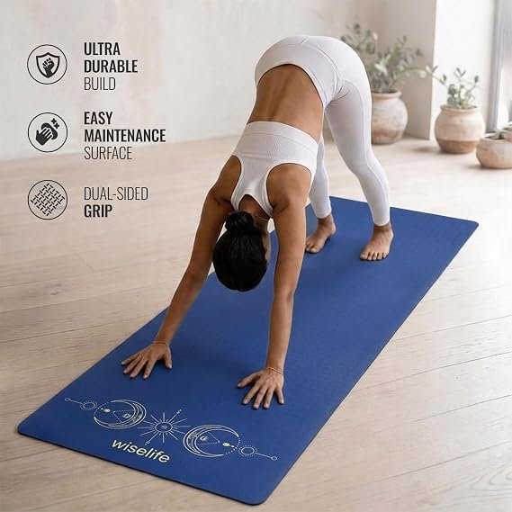 WiseLife Grande XL 6 MM TPE Yoga Mat for Men & Women