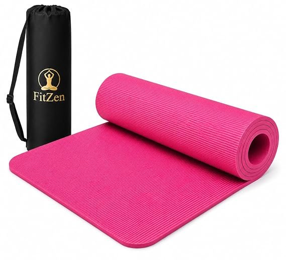 Yoga Mat for Women and Men 6mm with Carry Strap