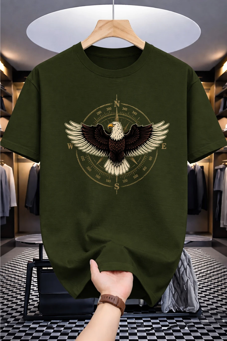 Men Printed Round Neck Pure Cotton T-Shirt